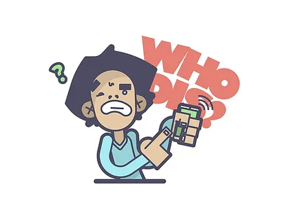 New Phone, Who Dis? anxious confused illustration line art lost number phone