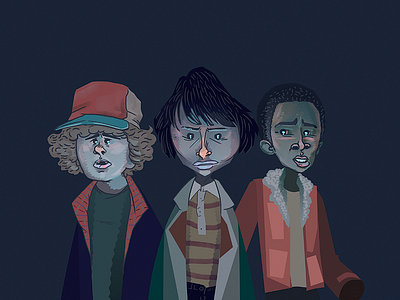 Stranger Things WIP 2 80s characters fanart illustration mike montauk netflix serial stranger things wip