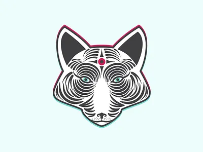New Fox Grin Illustration band logo fox illustration logo
