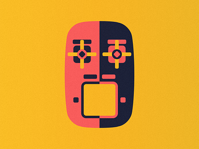 Mask III african art big illustration mask sketch weird