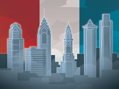 DNC Philly america dnc flag philadelphia philly skyline usa