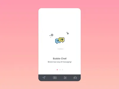A chat concept UI bubble chat messaging