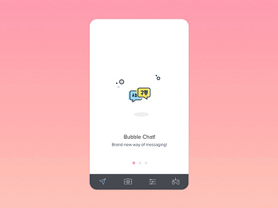 A chat concept UI bubble chat messaging