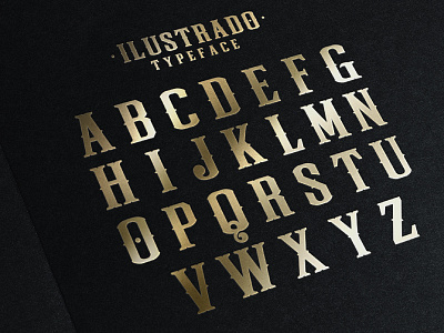 Ilustrado Typeface font letters serifs typeface typeset typography vintage