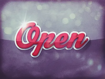 Open 3d font open rendering type