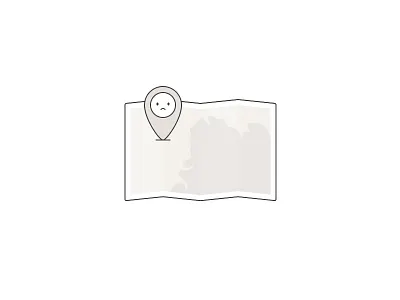 Map illustration empty fail illustration location map not available pin sad screen state