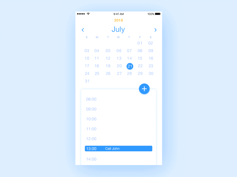 The countdown calendar ios time