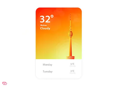 Wuhan-Guishan TV Tower app city colour guishan night tower tv ui wuhan