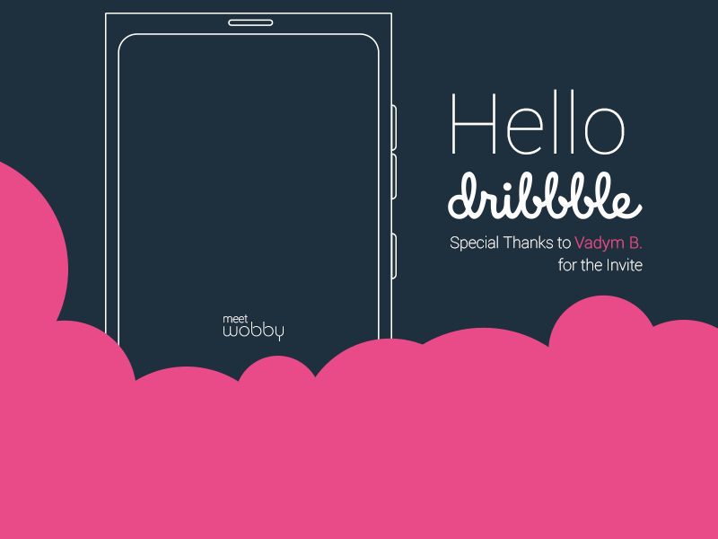 Hello, Dribbble! ball dribbble first shot galactic hello dribbble stars wobby