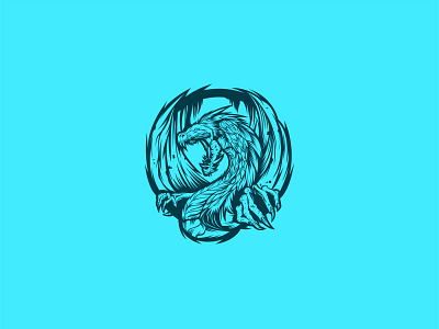 Become The Dragon dragon illustration logo mizuchi negative space