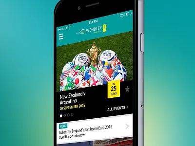 Home app iphone mobile music sport ui