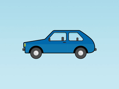 Blue Car blue car car vector