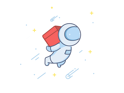 Spaceman flat illustration