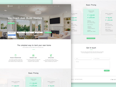 Amanda Real Estate Developer - Landing Page design designer developer estate home philippines real ui ux web