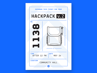 Hackpack Claim Ticket conference print signal swag tech technology twilio typography