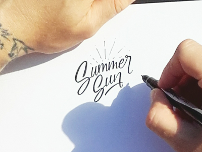 Summer Sun 🌞 branding custom design firstshot graphic hand lettering lettering pen photoshop script type typography