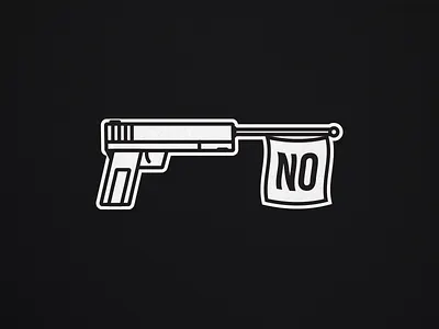 "No" Gun Sticker gun control nope politics progressive sticker