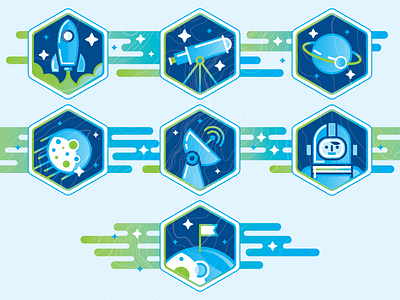 Space Icons asteroid astronaut cosmos halftone icons moon satellite space spaceship telescope