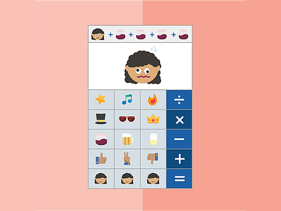 Daily UI #004 - Calculator calculator dailyui emoji emoji calculator emoticons flat design graphic design interface design