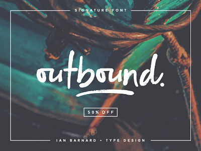 Outbound brush calligraphy font hand lettering lettering typeface typography