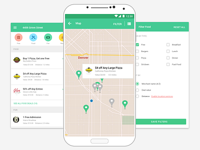 Android Material Design android coupons design material mobile phone