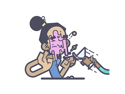 Sweet Pick-up Lines... drink fail illustration line art man bun martini olive ouch pick up