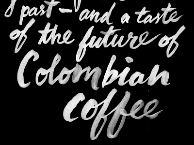 Colombian Coffee ballasiotes illustration natgeo typography