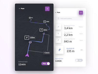 079 DailyUI — Itinerary 079 dailyui gps itinerary location ui