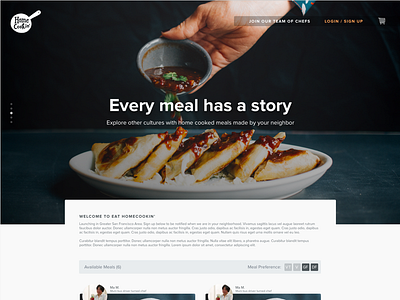 Eat Home Cookin' Web UI cart food gallery nova order proxima ui web