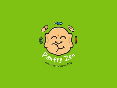 Pantry Zen buddha food healthy logo