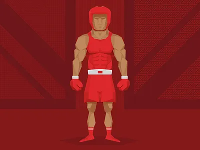 Team GB Olympic Boxer art direction boxer character design illustration olympics team gb