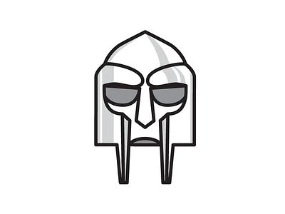 Madvillian flat icon icondesign mask mf doom minmal