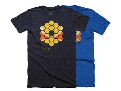 James Webb Space Telescope cotton bureau hexagon pattern print reflection shirt space telescope three color