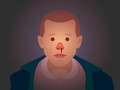 011 eleven portrait stranger things upside down