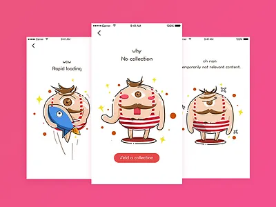 HUD animation app empty fitness ios pink red