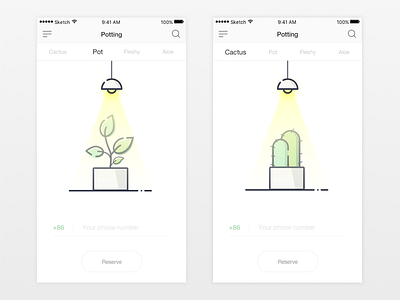 Potted plants page simple