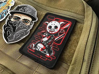 Jason Piggy apparel badge design emblem embroidery illustration needle patch product san francisco vector woven
