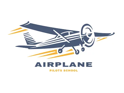 Airplane airplane illustration logo pilot