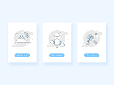 Financial Onboarding app art financial flat icons illustration in line onboarding sign transactions works