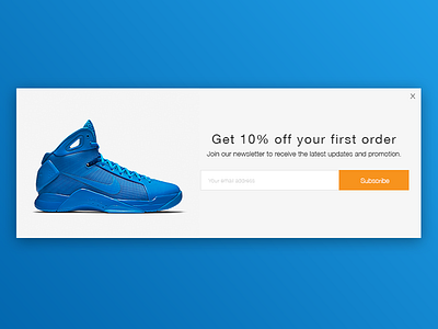 Email Subscribe e commerce ecommerce newsletter nike popup signup subscribe