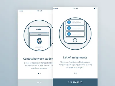 Get Started app character design drawn illustration onboarding product registration tint ui ux walkthrough