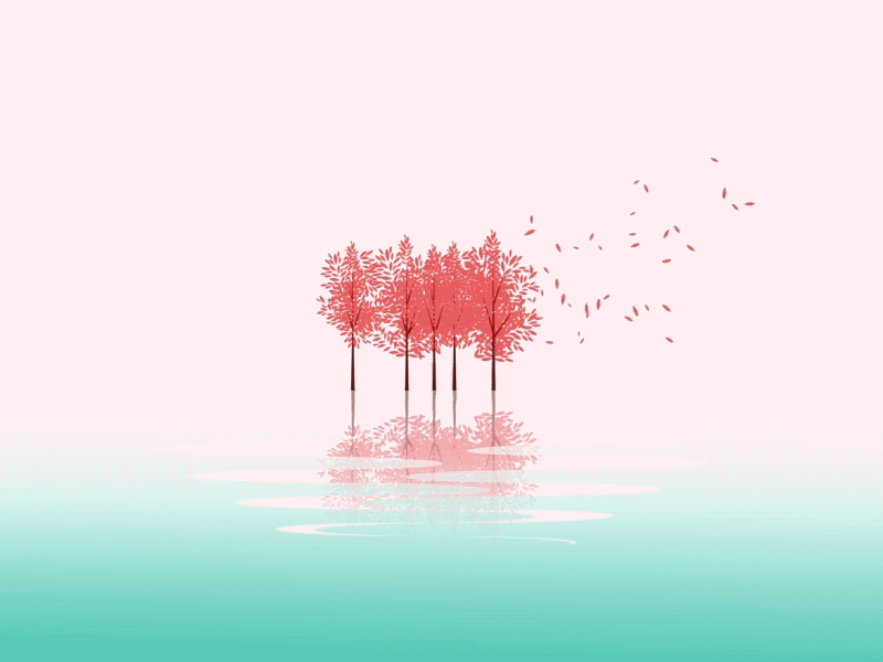 Trees animation art artwork background conceptart digitalart gif illustration landscape nature tree