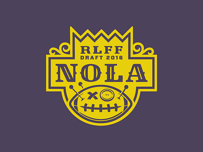 Voodoo Ball fantasy football identity logo new orleans voodoo