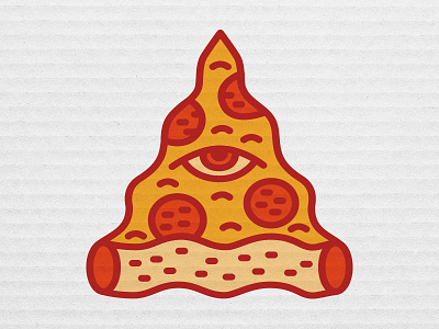 Illuminati Pizza cheese eye eyeball illuminati illustration masonic pepperoni pizza vector