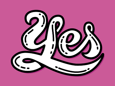 Yes to Friday doodle illustration lettering typography yes