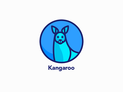 22_July_2016_Cilabstudio blue circle illustration kangaroo logo