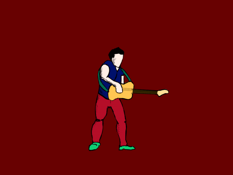 Bruce Springsteen animation cel cel animation gif graphic design loop motion motion design motion graphics