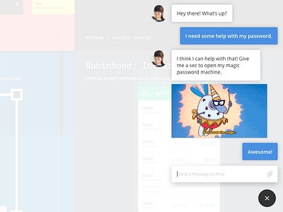 Frameless Chat chat material design ui web design