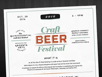 Craft Beer Festival Facelift beer craft beer craft beer festival design festival layout print