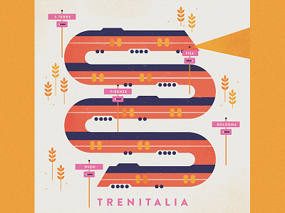 Trenitalia austria book illustration italy train travel trenitalia